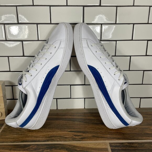 Puma Basket Mens Size 13 Shoes White Leather Low Top Casual Retro Sneakers main image 4
